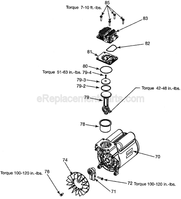 Page B Diagram and Parts List for CFFR350B Type 0 Porter Cable Compressor